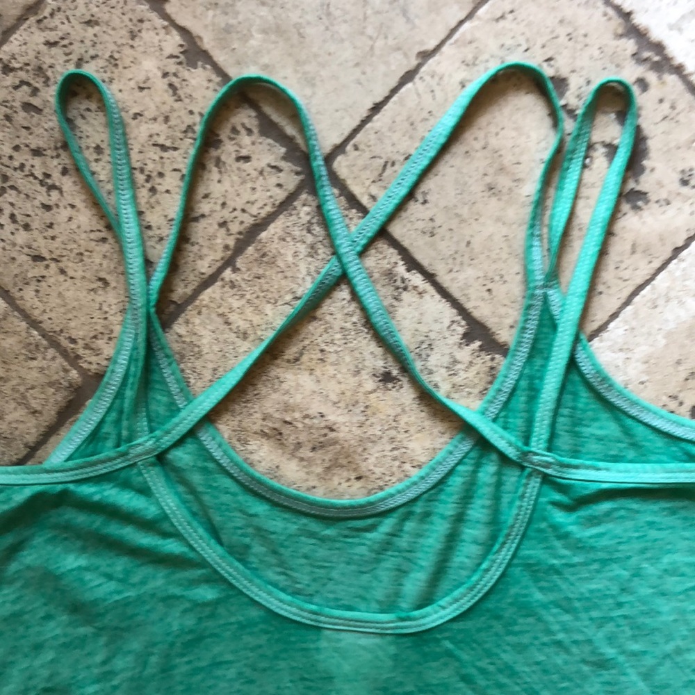 Green Strappy Racerback Tank - Picture 3 of 4